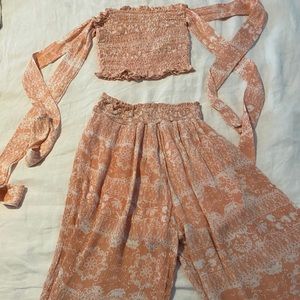 Vintage Havana girls two piece flowy set